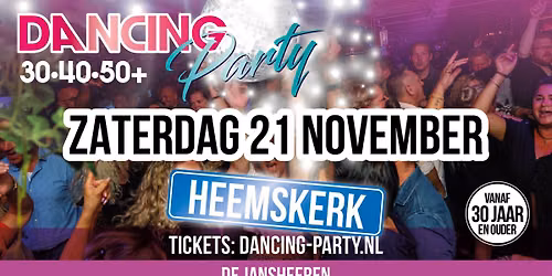 30•40•50+ Dancing Party Heemskerk! — uitgaan in Heemskerk